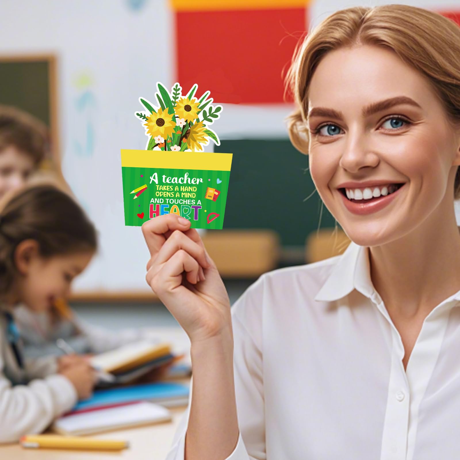 Fancy Land 12 Pcs Teacher Appreciation Gift Card Holders Money Card Sleeves Teacher Appreciation Gifts in Bulk for End of School Year Graduation