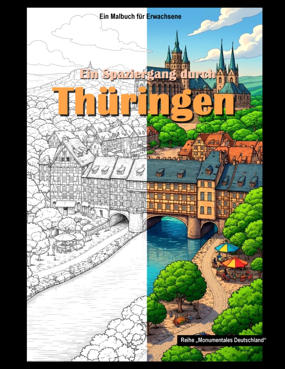 Ein Spaziergang durch Thüringen: Ein Malbuch für Erwachsene (Monumentales Deutschland)