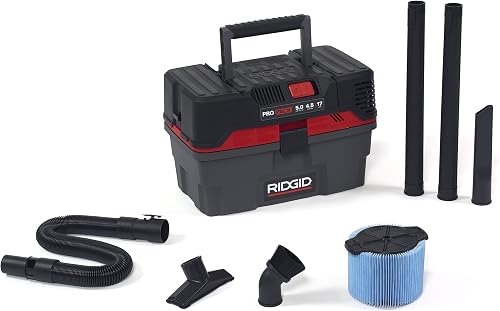 50318 4500RV ProPack 4.5-Gal. Portable Wet Dry Shop Vacuum with Toolbox Design, 5.0 Peak HP Motor, Expandable Pro Hose, and Blower Port, Red