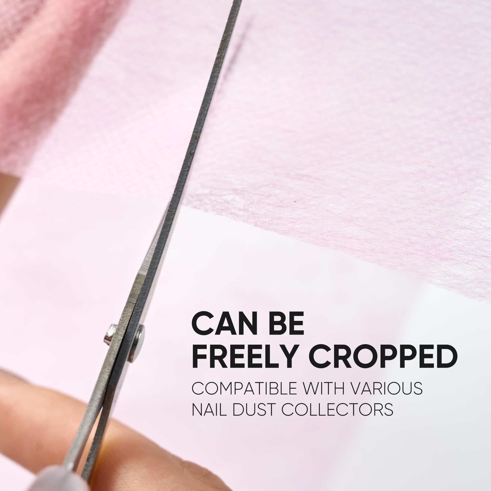 HALMAI 200 Fogli Carta Filtro Aspirapolvere per Unghie, Filtri di Polvere Monouso per la Maggior Parte delle Macchine, Aspirazione per Salon Unghie, Spa, Tecnico - Accessori (Rosa)