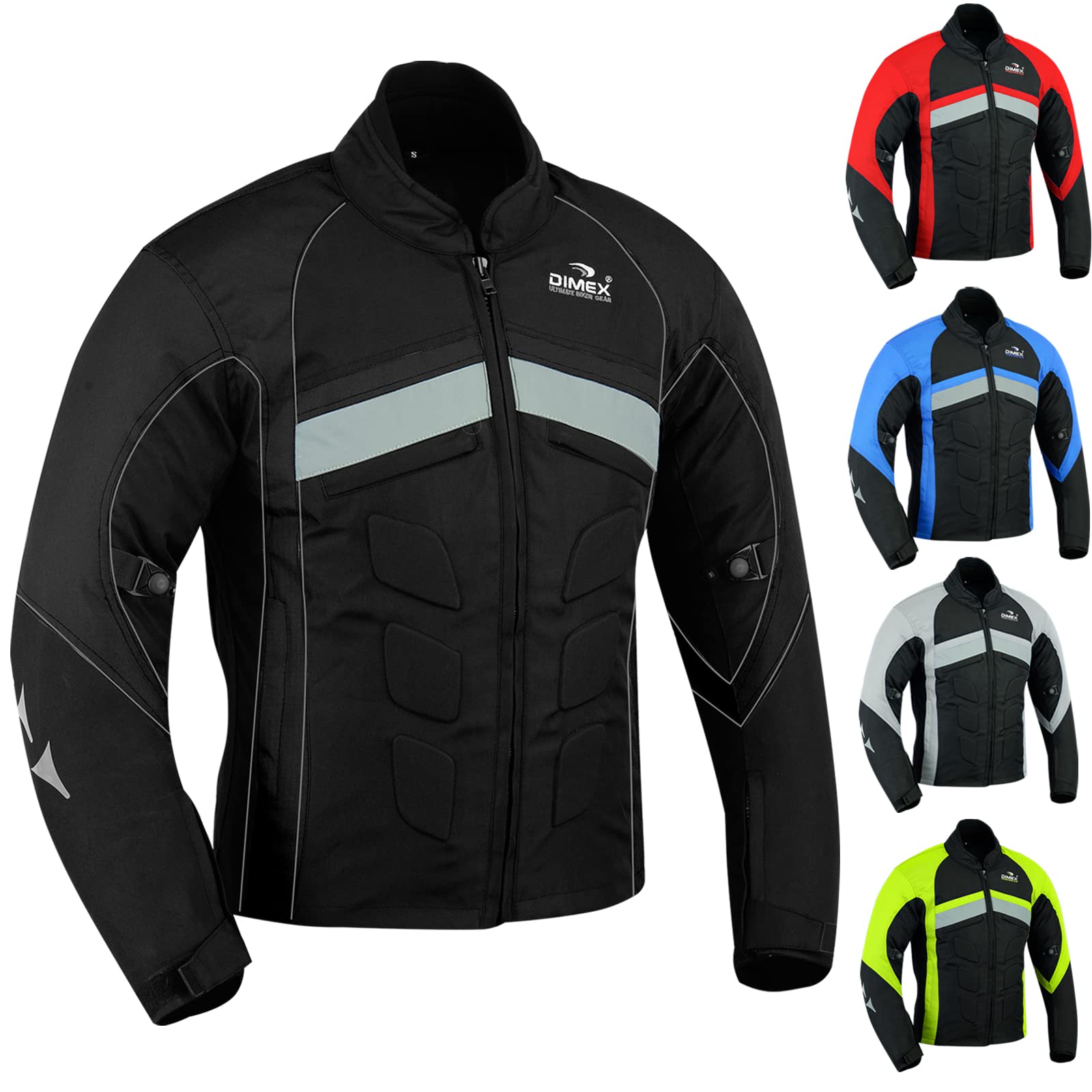 Ameri　DIMENSIONAL SLEEVE JACKET Dimex Mens Motorcycle Waterproof Cordura Textile Jacket Motorbike