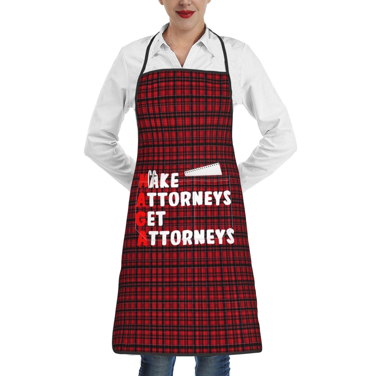 nopicsn Make Attorneys Get Attorneys Apron for cooking with Pockets Women Men Kitchen Chef Funny Aprons