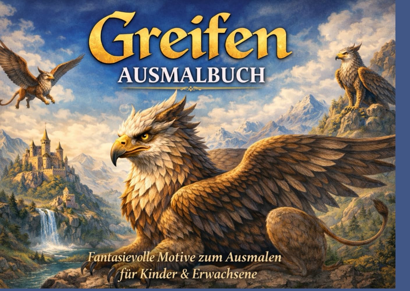 Greifen-Ausmalbuch: Fantasievolle Motive zum Ausmalen für Kinder & Erwachsene (Fantasy-Ausmalbücher)