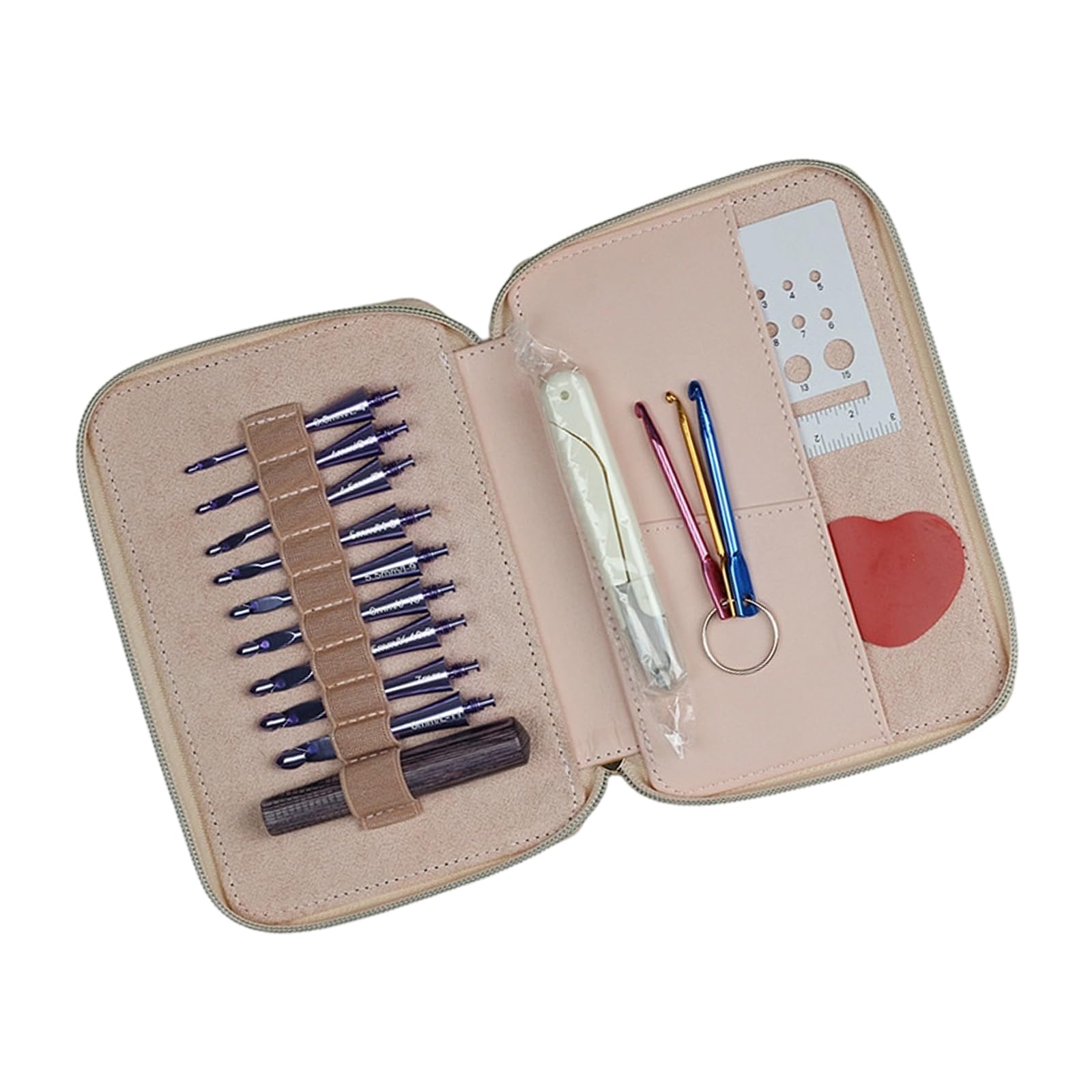 Alumina Detachable Crochet Hook Set Short Wood Handle Ensuring Easy Use Multiple Hook with Portable Case Set Alumina Construction Detachable Multiple Size for Crafting