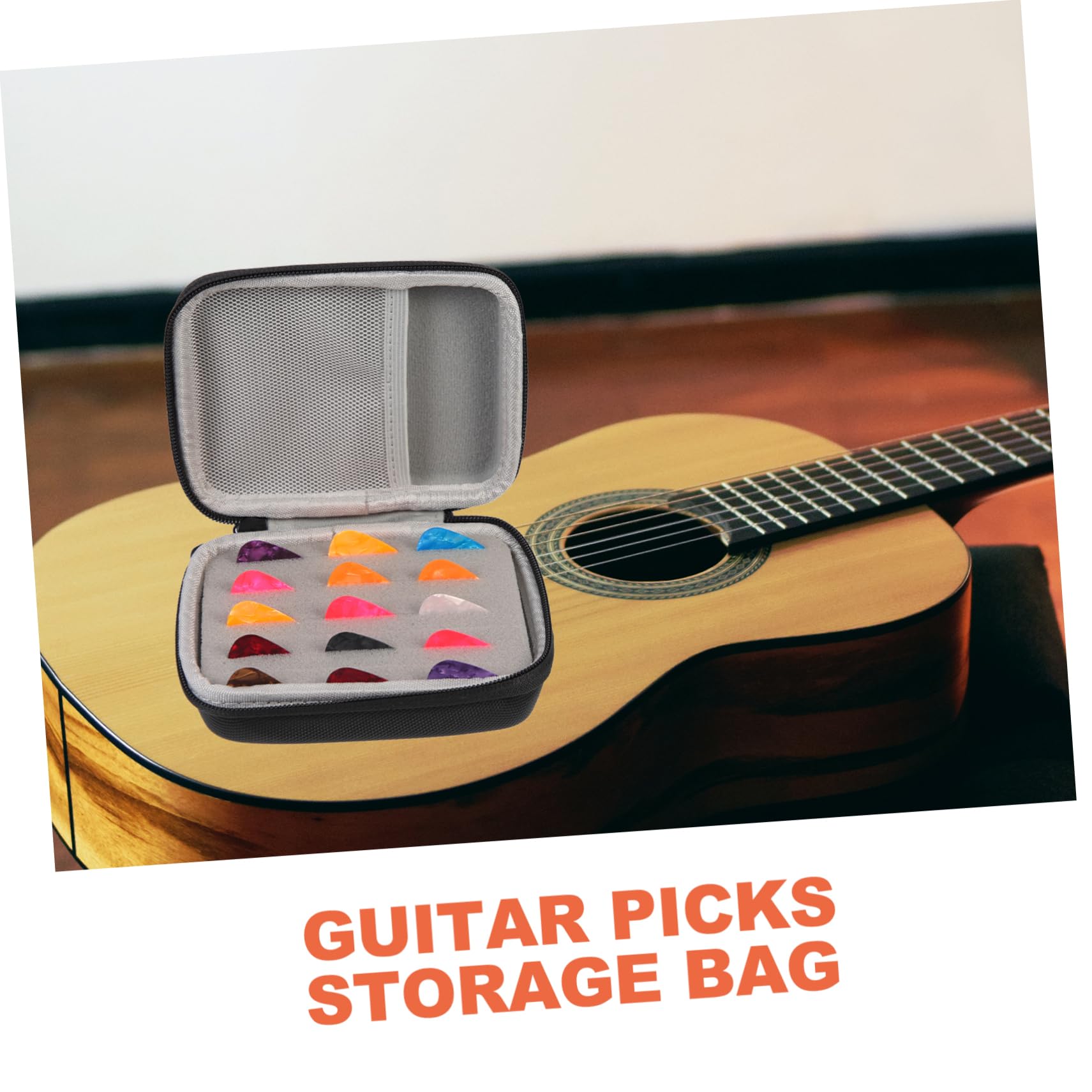 ibasenice 3juegos Estuche Organizador De Púas De Guitarra con Púas Aleatorias Accesorios De Guitarra Almacenamiento Compacto y Ligero Diseño Ergonómico y Material Duradero