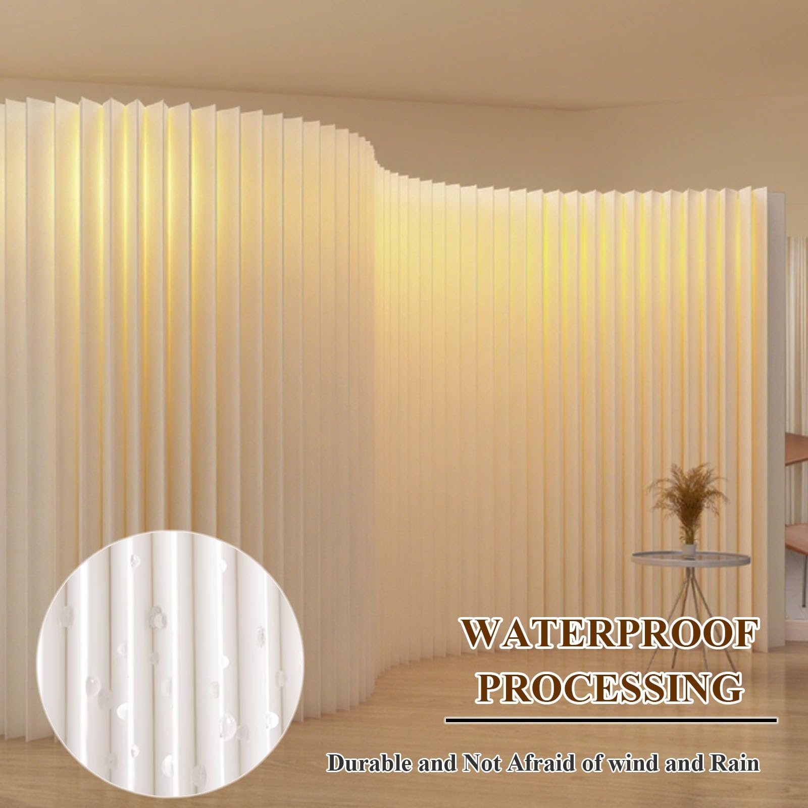 Paravent À LED, Partition En Papier, Paravent Pliable Et Rétractable Pour Séparation D'espaces, Paravents Portables, Écrans De Confidentialité Pliants En Papier, Écrans Créatifs De Confidentialité Pou