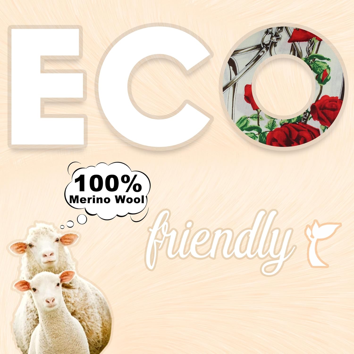 DANA XU 100% Merino Wool Pashmina Shawl for Women 96"x43", Oversized Cashmere Wrap with Tassels, Floral Travel Blanket Cape - Image 2