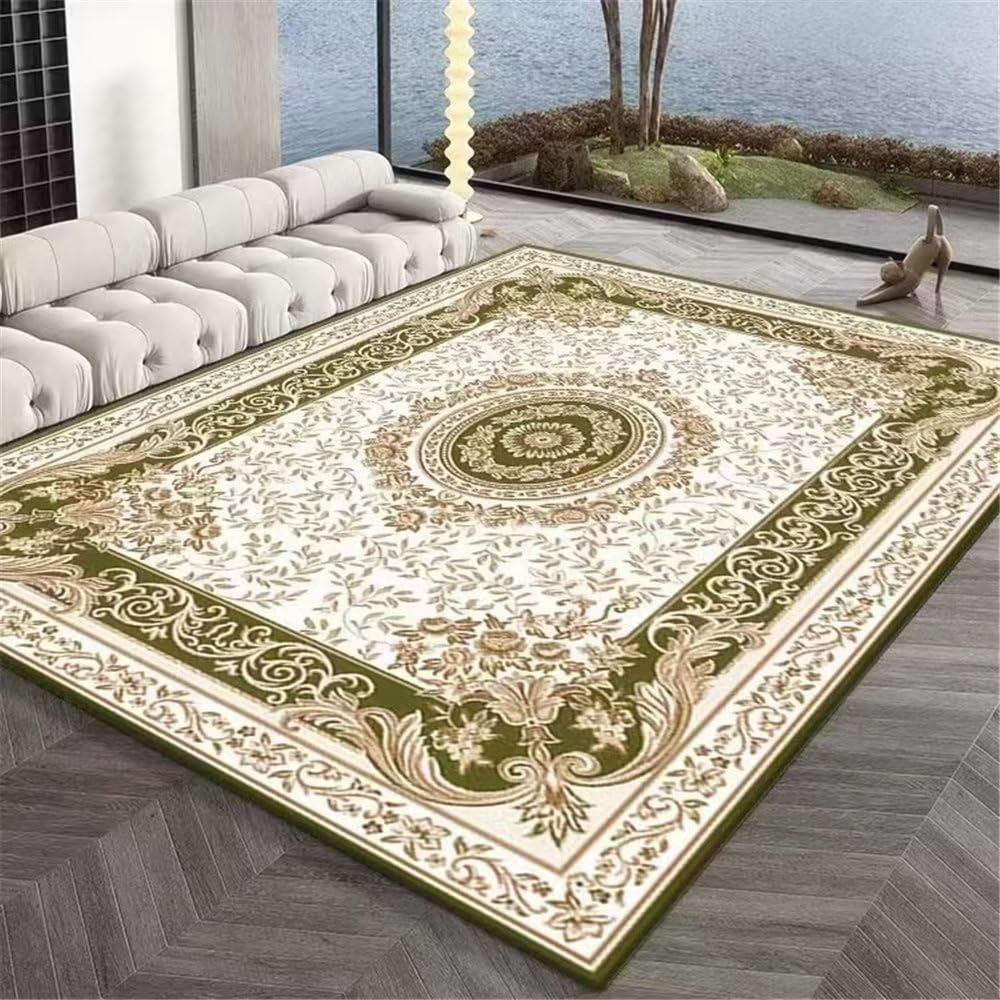 Tapis lavable vert pâle pour chambre de fille solution sol doux et propre