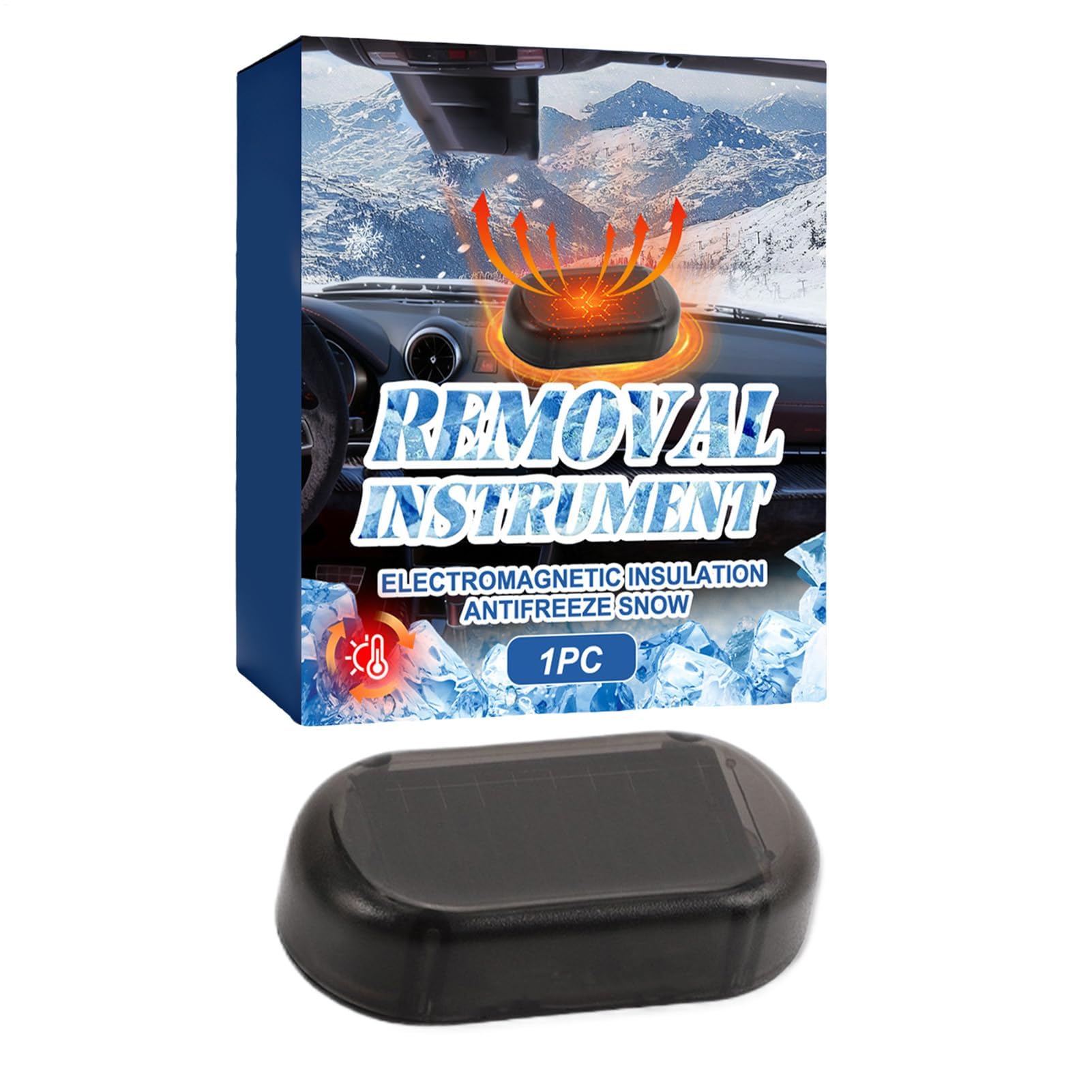 Muiltvoe Car Snow Removal Device | Solar Deicer | Anti Freeze Electromagnetic Car Snow Removal Device | for Windshield Vehicle Winter Suv Truck Cold Automotive
