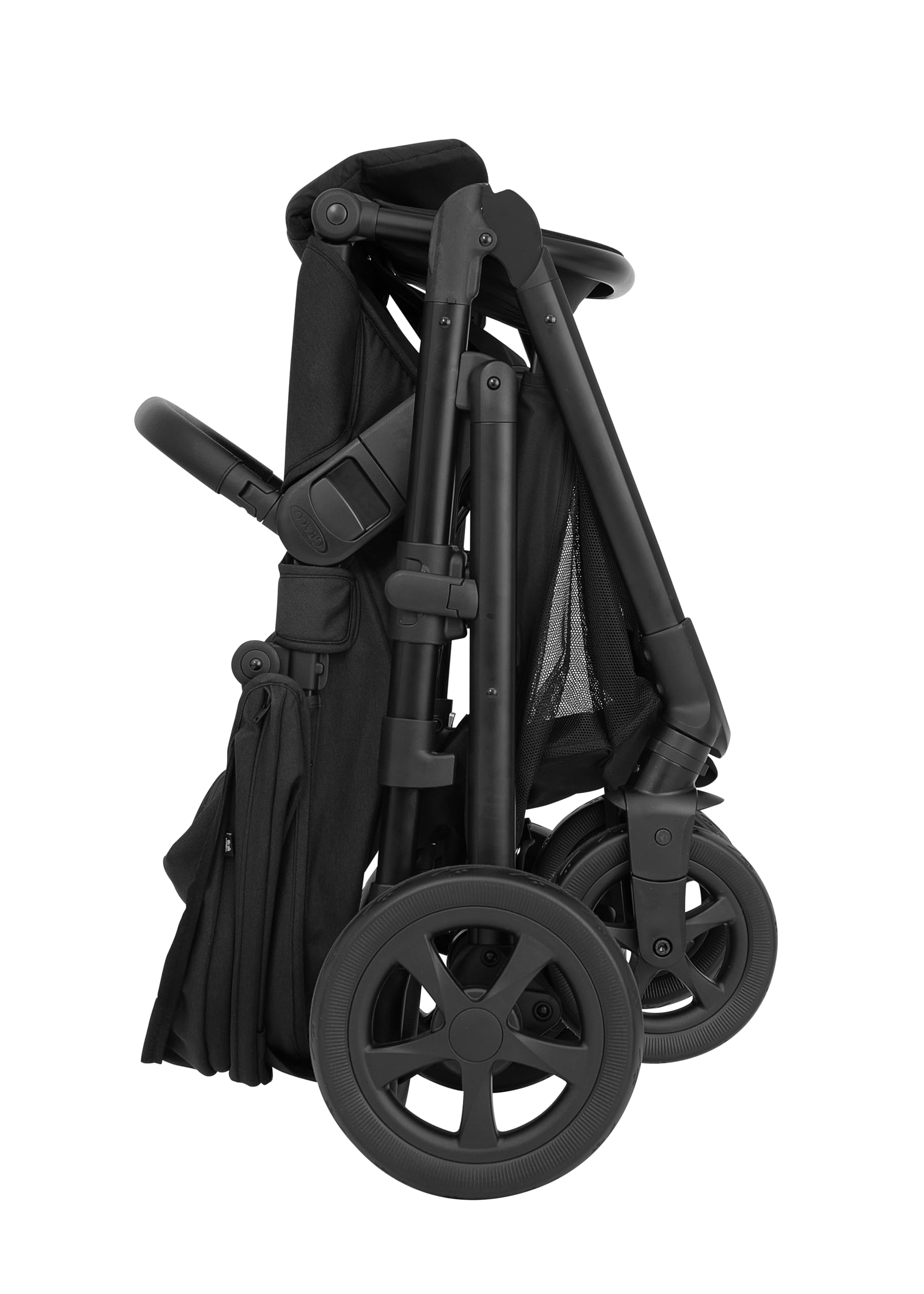 Graco Near2Me™ DLX 3in1 Kinderwagen-Set, inkl. Babywanne (0-9 kg) und Babyschale (40-75 cm), bis 22 kg, rückwärts, vorwärts, kompakt gefaltet, inkl. Adapter und Regenverdeck, schwarz, Midnight