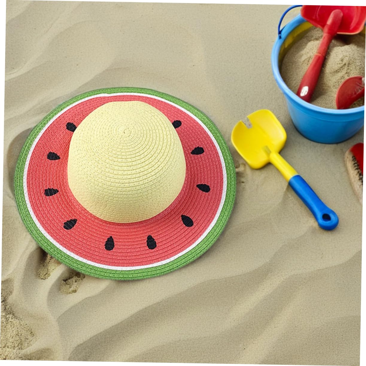 Sombrero de Paja para Niñas Decoracion Verano Patrón Sandía