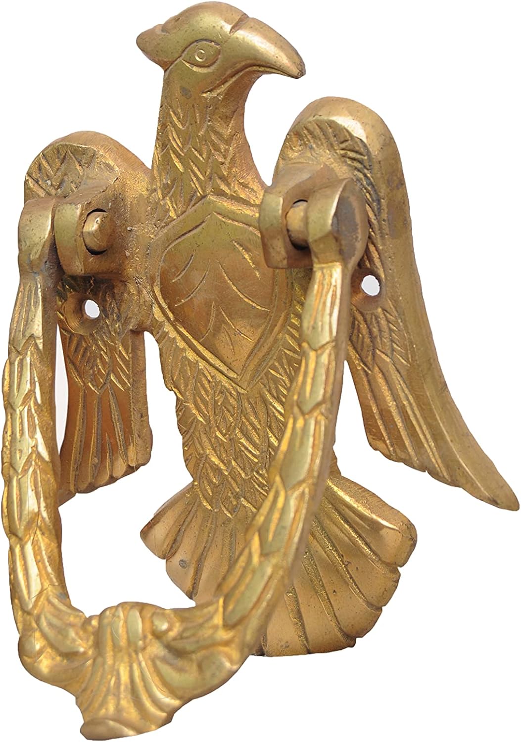 PARIJAT HANDICRAFT Door Knocker Brass Door Knocker: Antique Eagle Hawk Gate Handle