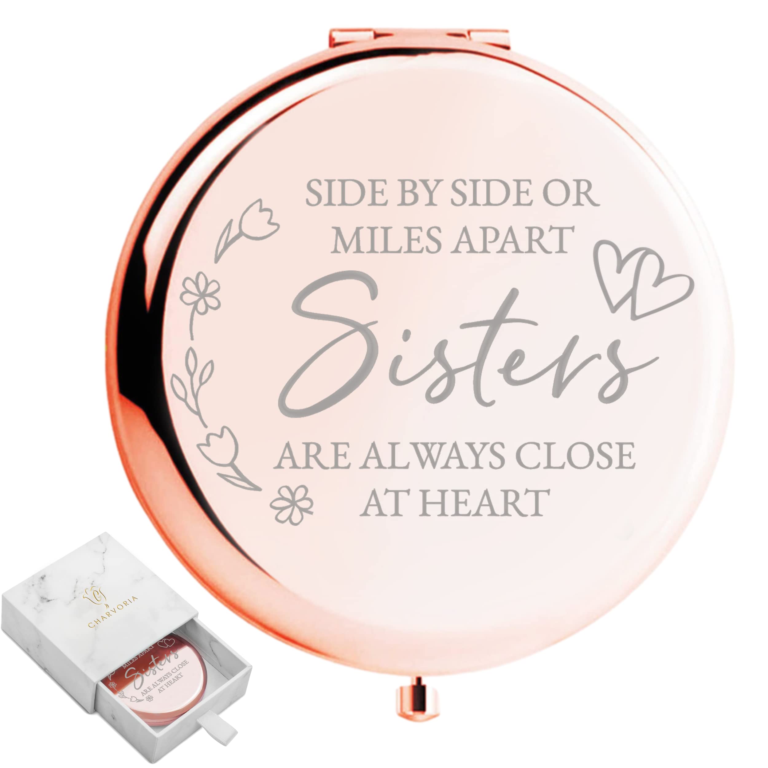 Buy Best Sister Gifts from Sister Rose Gold Mirror I Birthday Gifts