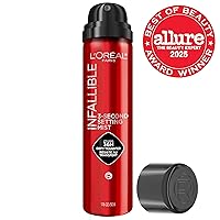 Vista 2 de L'Oreal Paris Infalible aerosol fijador de 3 segundos, aerosol de niebla microfina para hasta 36 horas de duración, transparente, 1.76 oz