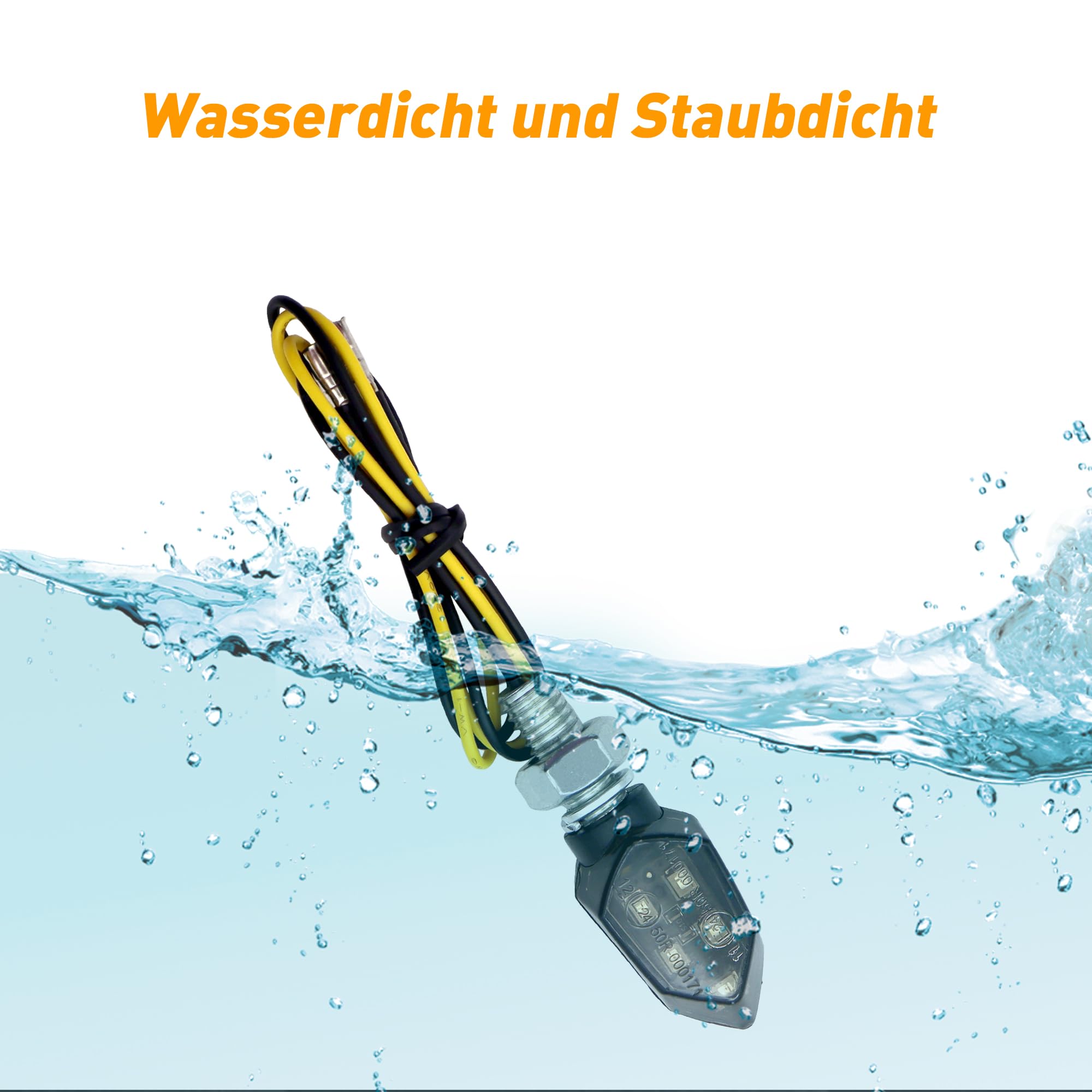 Indicatori Di Direzione LED Per Moto - 4 Pezzi Mini Frecce 12V Impermeabili IP67 - Foto 9