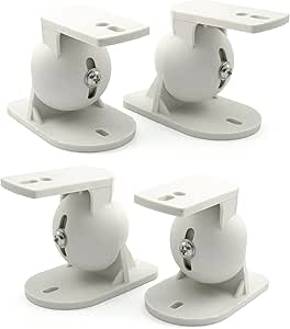 Incutex 4 pieces (2 pairs) universal loudspeaker wall mount, suitable for e.g. Teufel, Bose, Yamaha, Bosten and much more