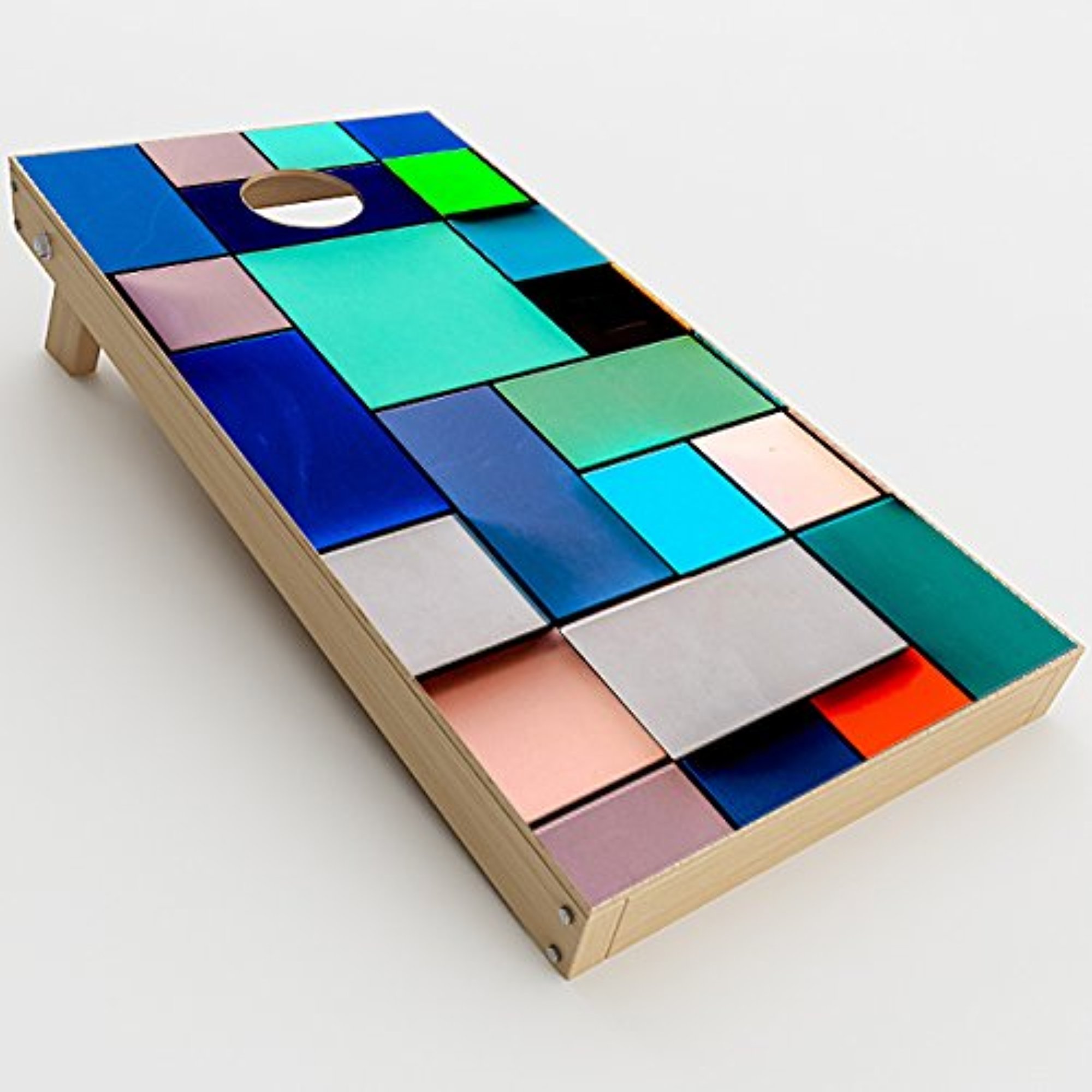 Skin Decal Vinyl Wrap for Cornhole Game Board Bag Toss/Textures Squares