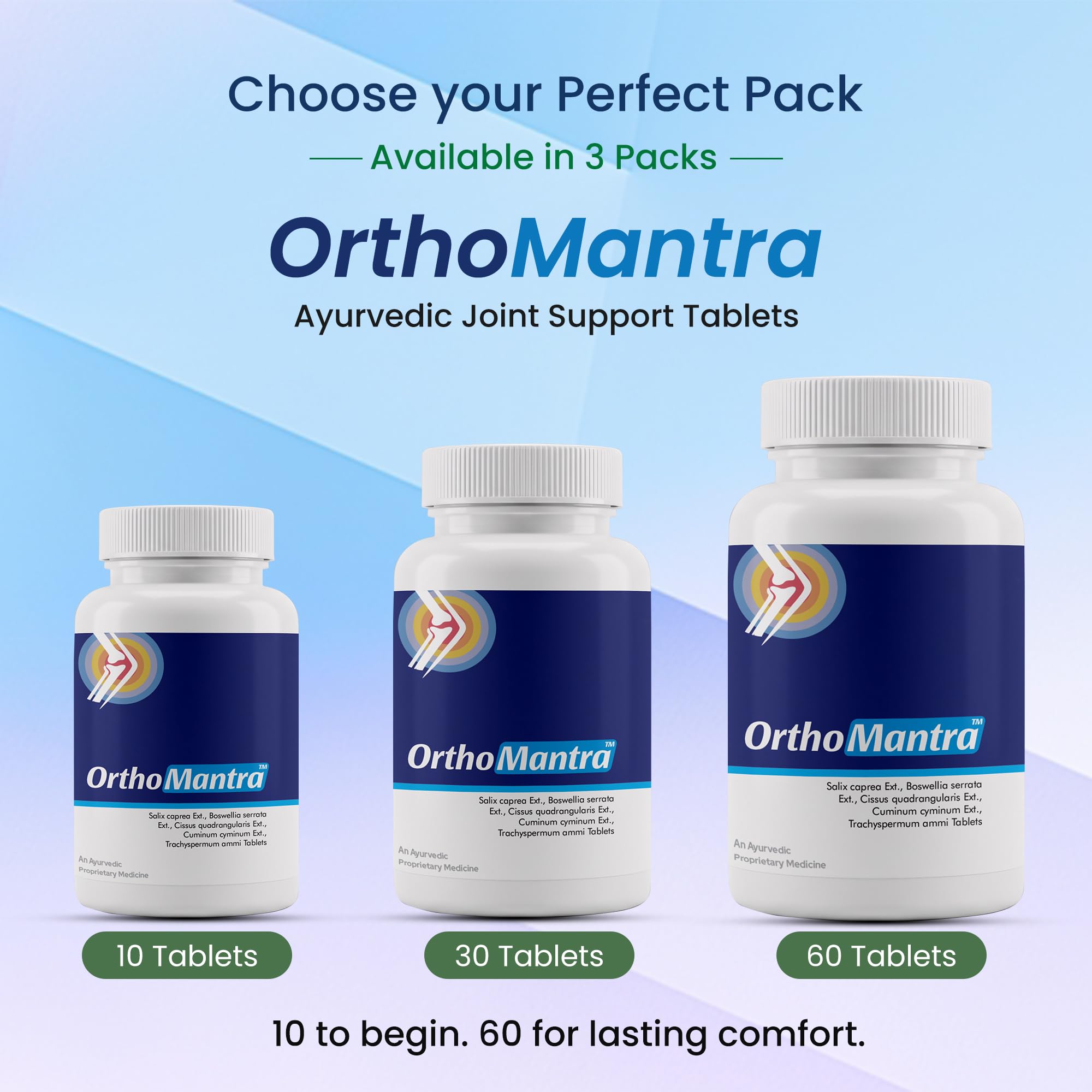 Ortho Mantra Pain Relief 10 Tablets | Helps in control Joint, Bone, Muscle, Arthritis, Back, Knee Pain | Ayurvedic supplement with Shallaki Ext., Hadjod Ext, Jeera Ext. and Ajwain Ext. | Men and Women — Amazon image 9