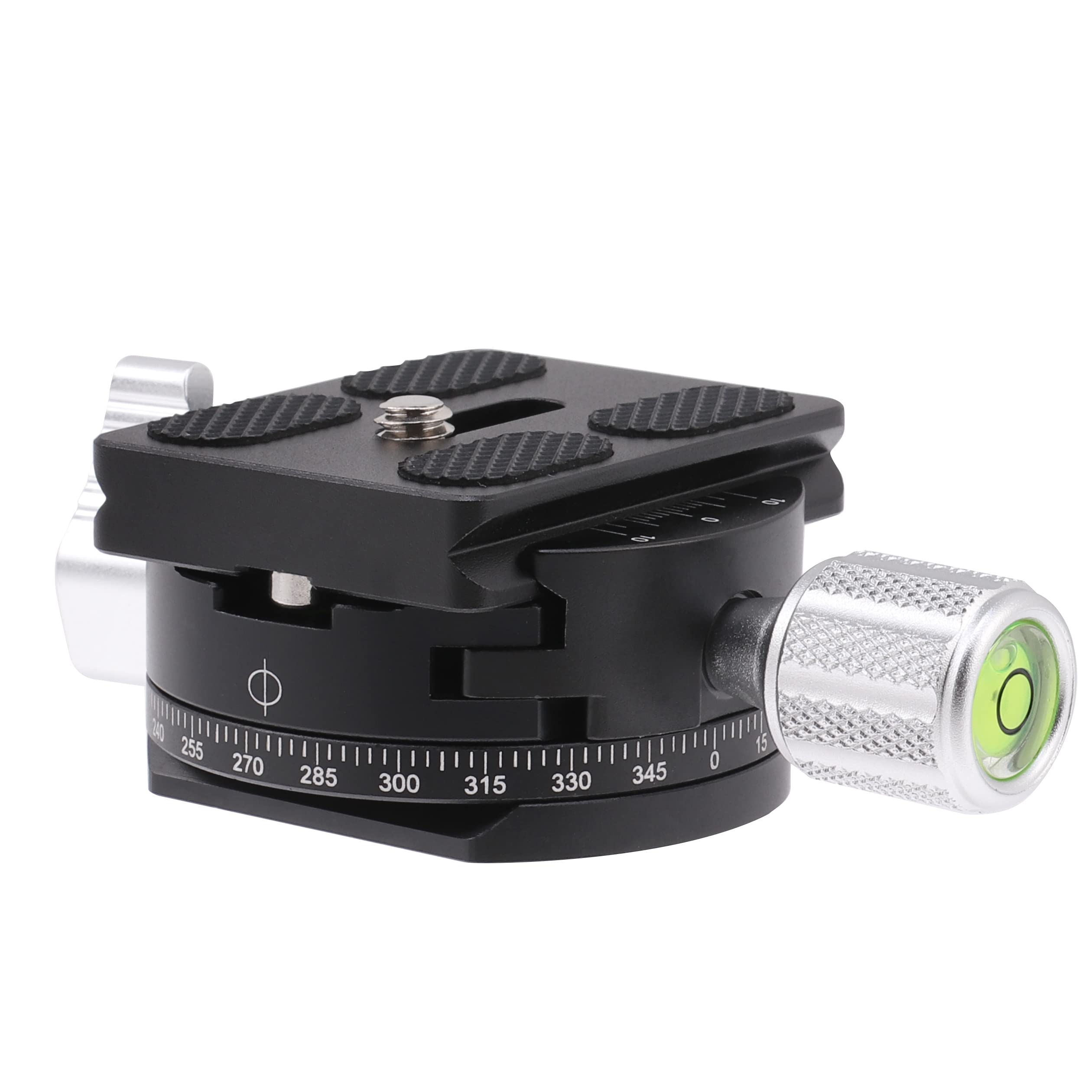 FOTGA Testa panoramica girevole a 360° con morsetto girevole e piastra a sgancio rapido da 50 mm, vite da 1/4 pollici per Arca-Swiss treppiede, monopiede, testa sferica, fotocamera DSLR