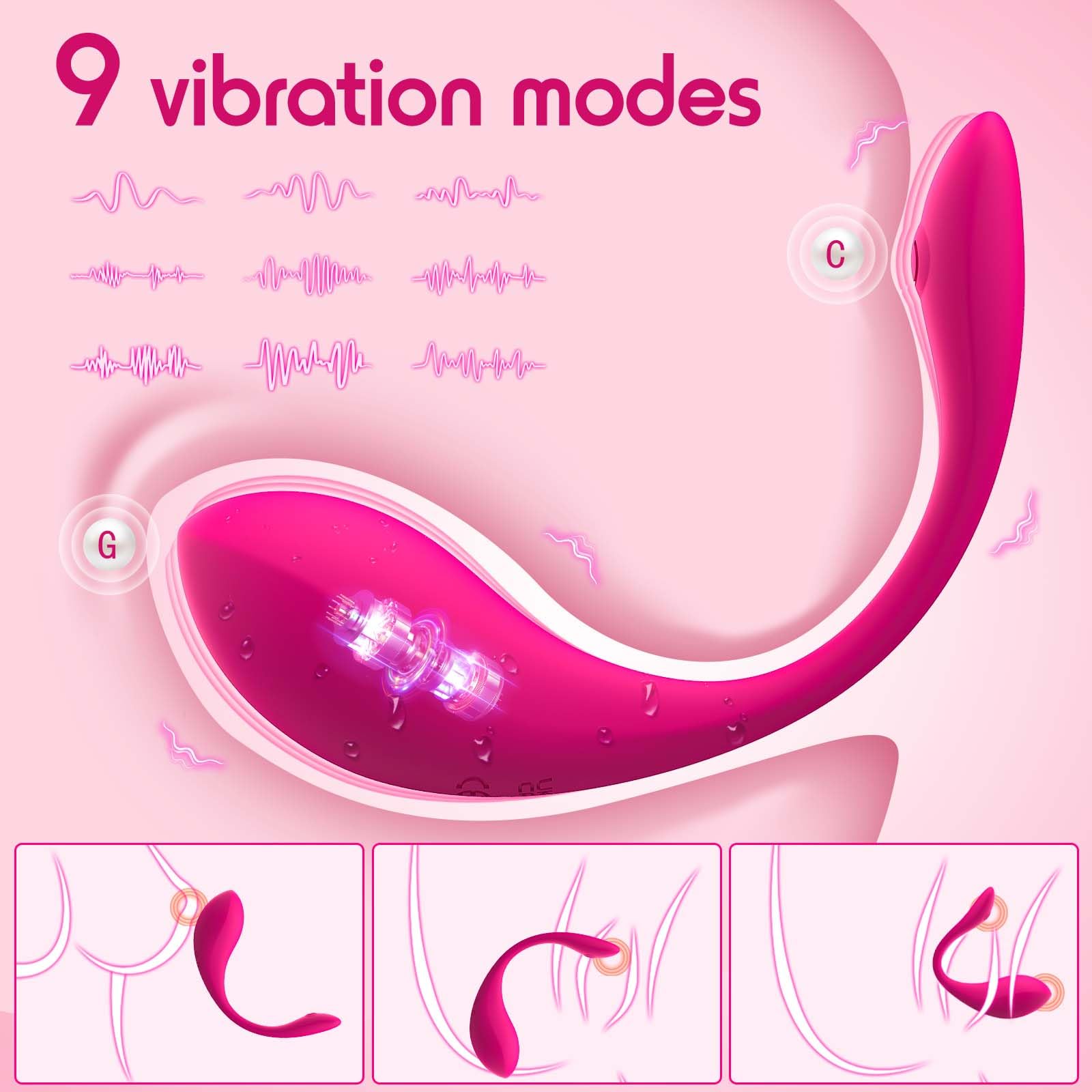 Vibratoreper Donna Wireless Uovo Vibrante Telecomandato Sex toys, App Ovetto Vibrante Donna Vibratori Portatili Stimolatore Clitoride Femminile Bullet G Spot Toys Sessuali per Mutandine Vibranti