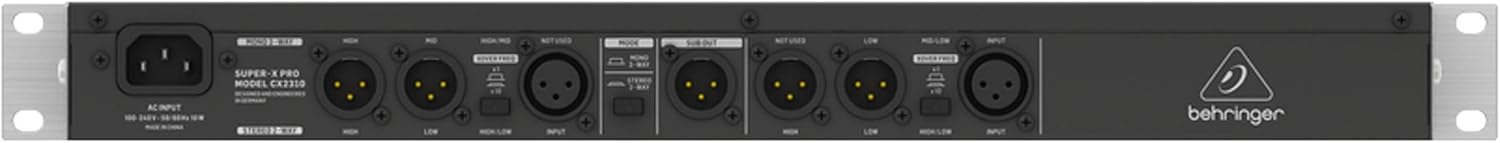 Behringer SUPER-X PRO CX2310 rear panel connectors
