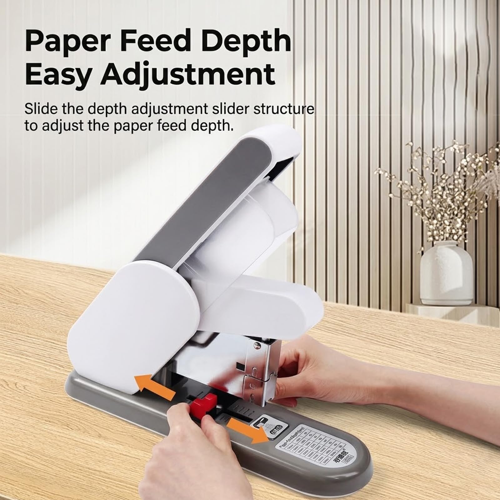 Cucitrice resistente, design portatile da tavolo, protezione anti-schiacciamento, rilegatura senza sforzo, base antiscivolo, capacità 190 fogli, ideale per scuola e ufficio
