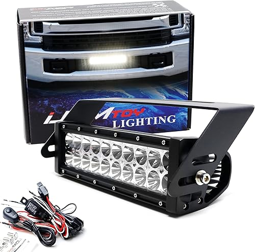 iJDMTOY Barra de luz LED de 60 W de montaje de parachoques inferior compatible con Ford F-250 F-350 F-450 Super Duty 2017 en adelante, incluye barra