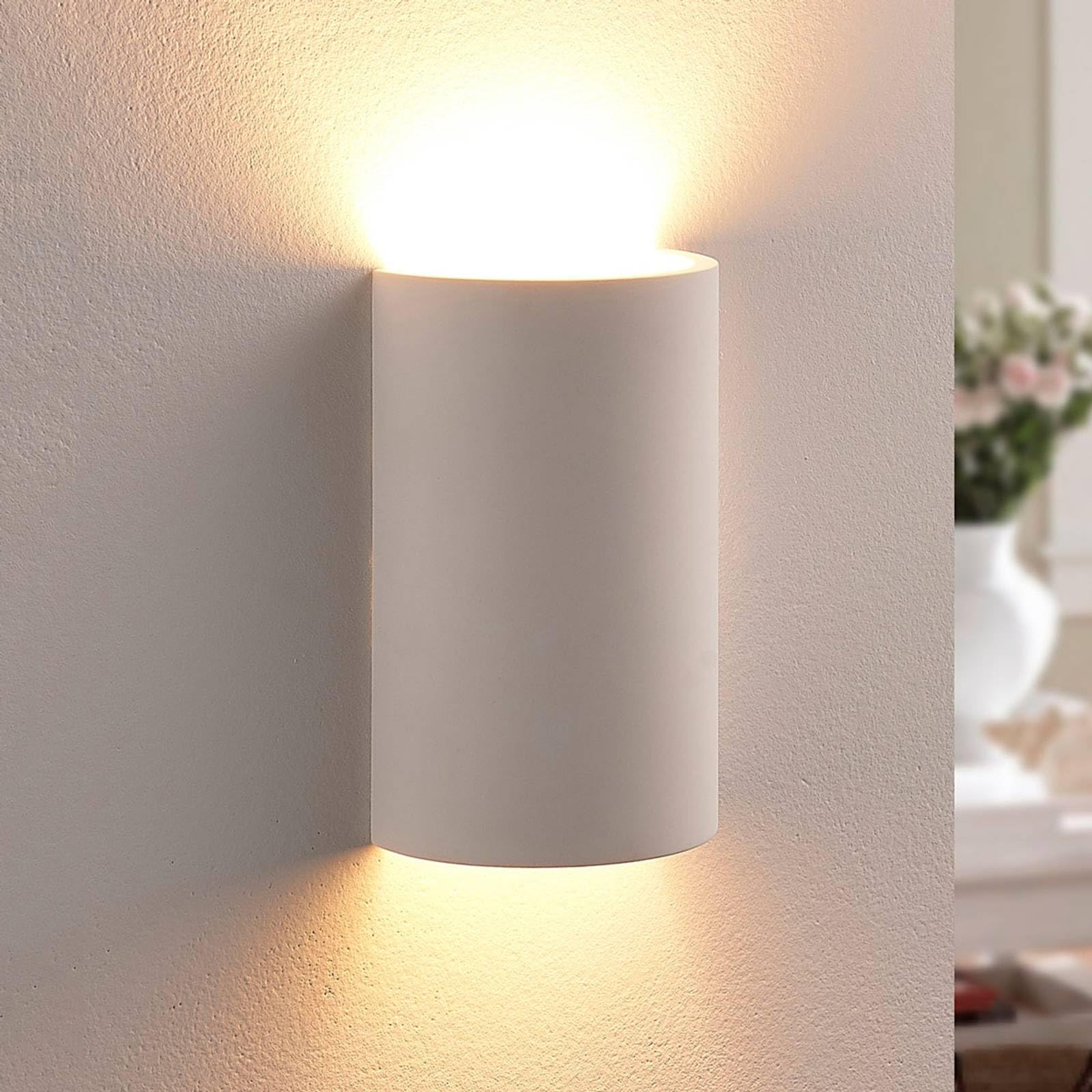 Lindby Applique Murale Colja à intensité variable (Moderne) en Blanc Plâtre/Terre Cuite e. a. pour Salon & Salle manger (1 lampe,à G9), Lampe Eclairage Luminaire Mural