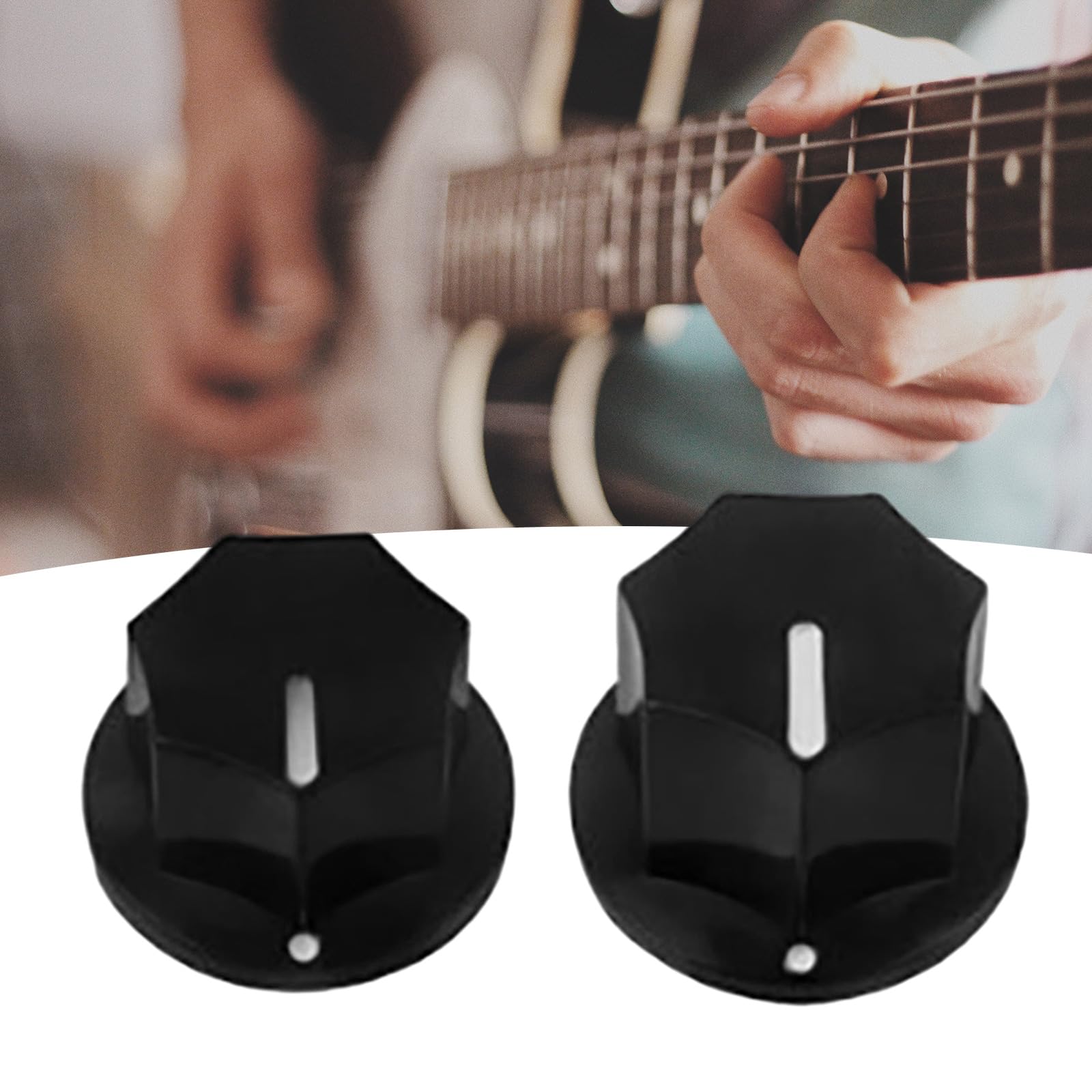 QIEIEI 3Pcs Jazzes Bass Knobs Concentric Knobs Bass Effect Button Control Turning Knobs Bass Knobs Guitar Knobs Potentiometer