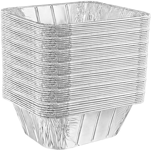 Miniatura 3 de Sartén de aluminio extra profunda de tamaño medio sin tapas, para cocinar, calentar, almacenar, preparar comidas, tostar, horno tostador (25)