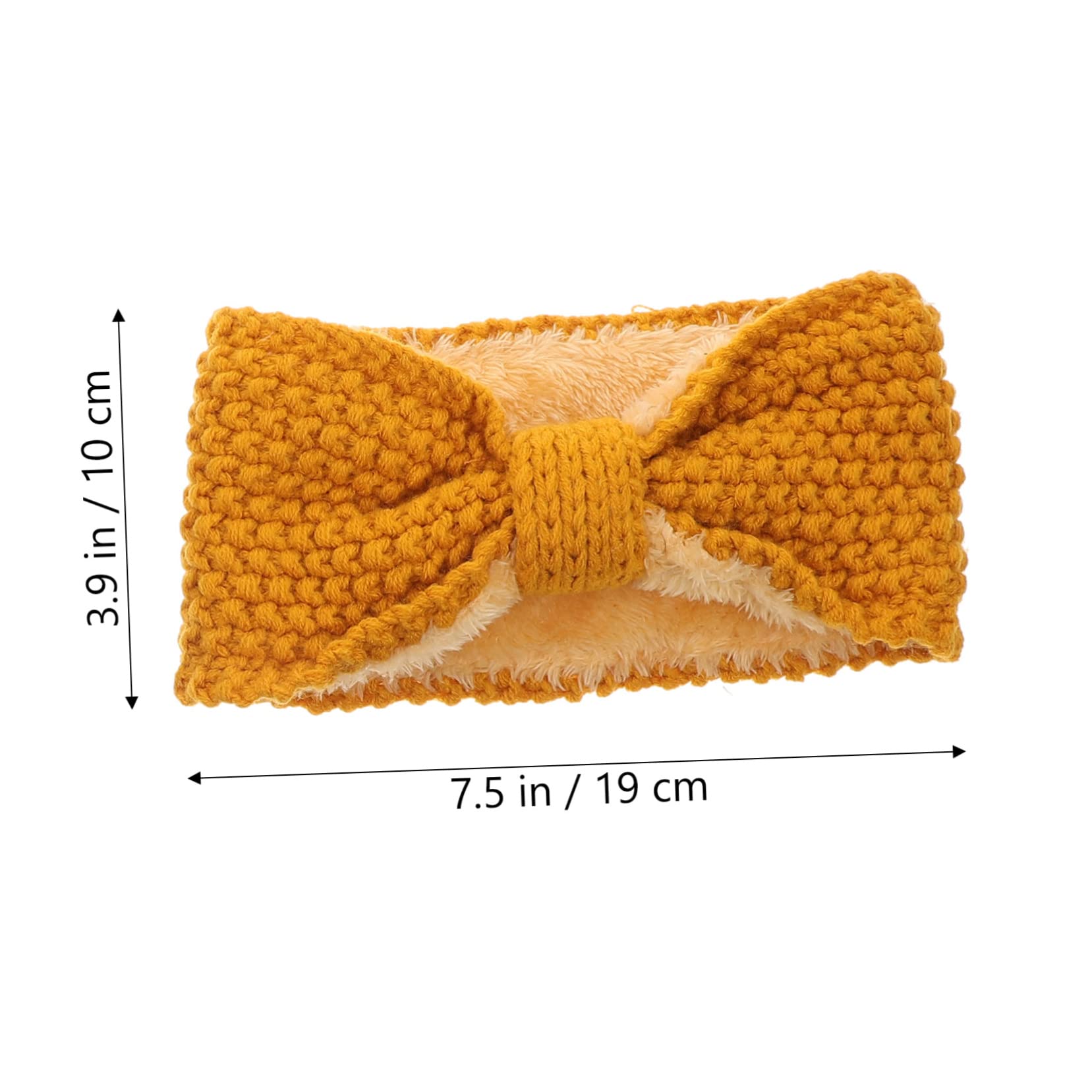 FRCOLOR 3Pcs Women's Knitted Headbands Thick Ear Warmers Ginger and Stretchy Crochet Hair Wraps for All Ages for Cold Weather