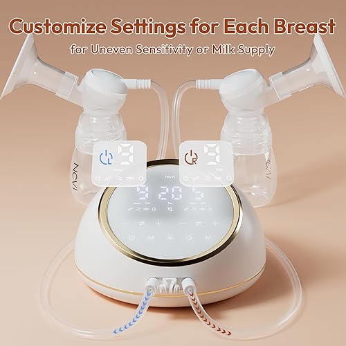 Miniatura 3 de NCVI Extractor de leche eléctrico F1, microvibración VibesFlow con succión de grado hospitalario para más comodidad y flujo, succión y ritmo