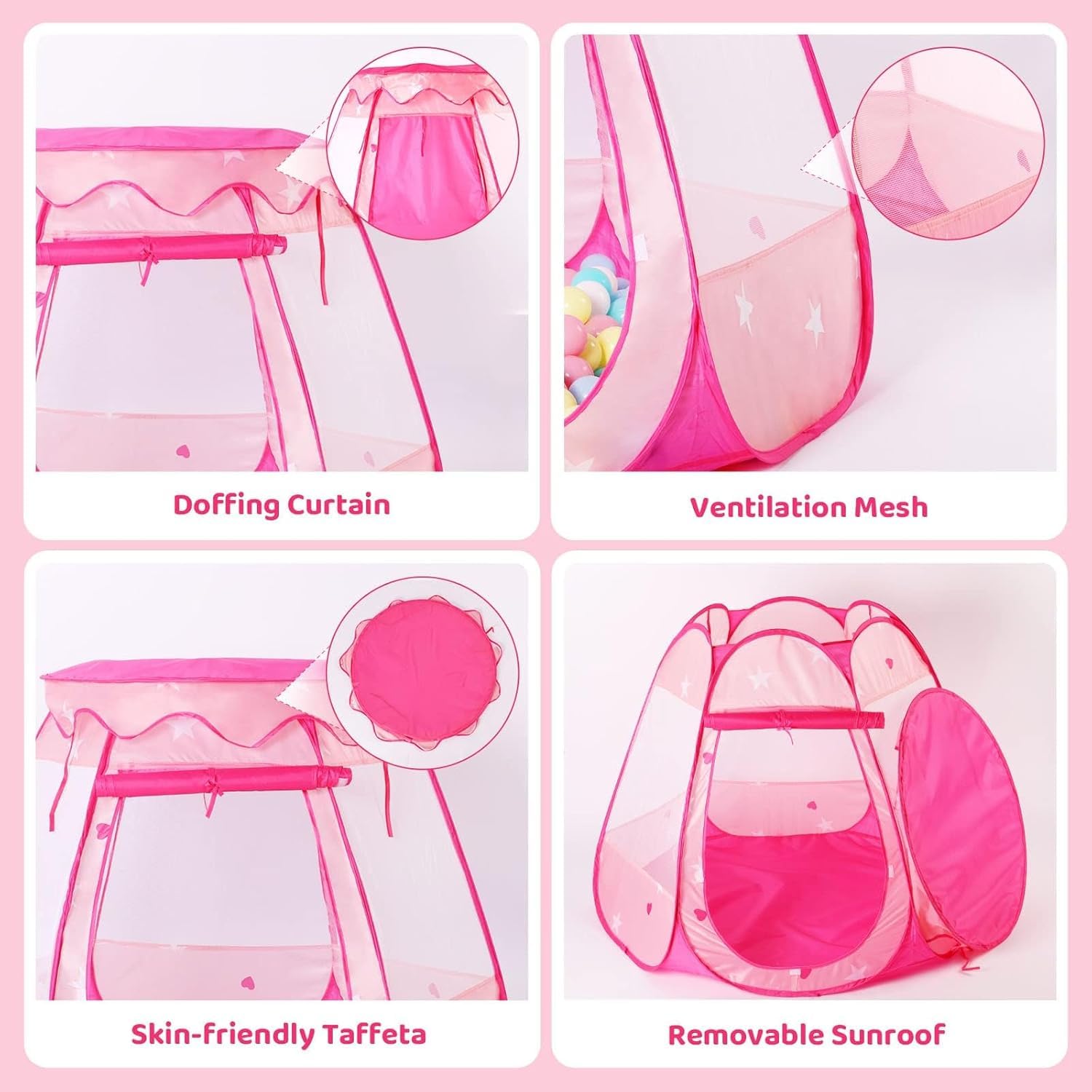 KAHEIGN Pop Up Princess Tent - Image 2