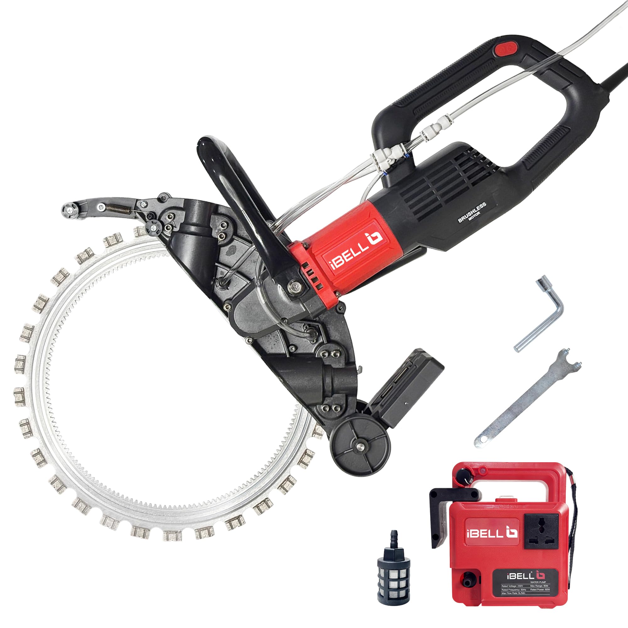 iBELL RS50-40 220V, 5000W Brushless Concrete Cutting Ring Saw | 410mm Blade | 310mm Max Cutting Depth | 2520 RPM | Professional Electric Wall Cutter for Concrete & Masonry | 6-Month Warranty discount deal
