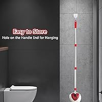 Vista 6 de CYEAH 2 piezas de mango de repuesto de trapeador giratorio de 4 secciones, mango de trapeador de acero inoxidable de 30 a 58 pulgadas, piezas