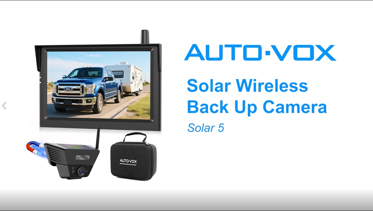 AUTO-VOX Solar1 ワイヤレスバックモニター Solar1 Pro Wireless Backup Camera with 5