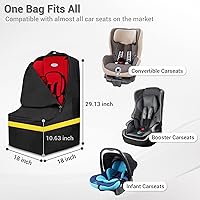 Vista 2 de Bolsa de viaje para asiento de automóvil, acolchada, cómoda, duradera, espaciosa, a cuadros, para asiento de automóvil, para 3 en 1, convertible