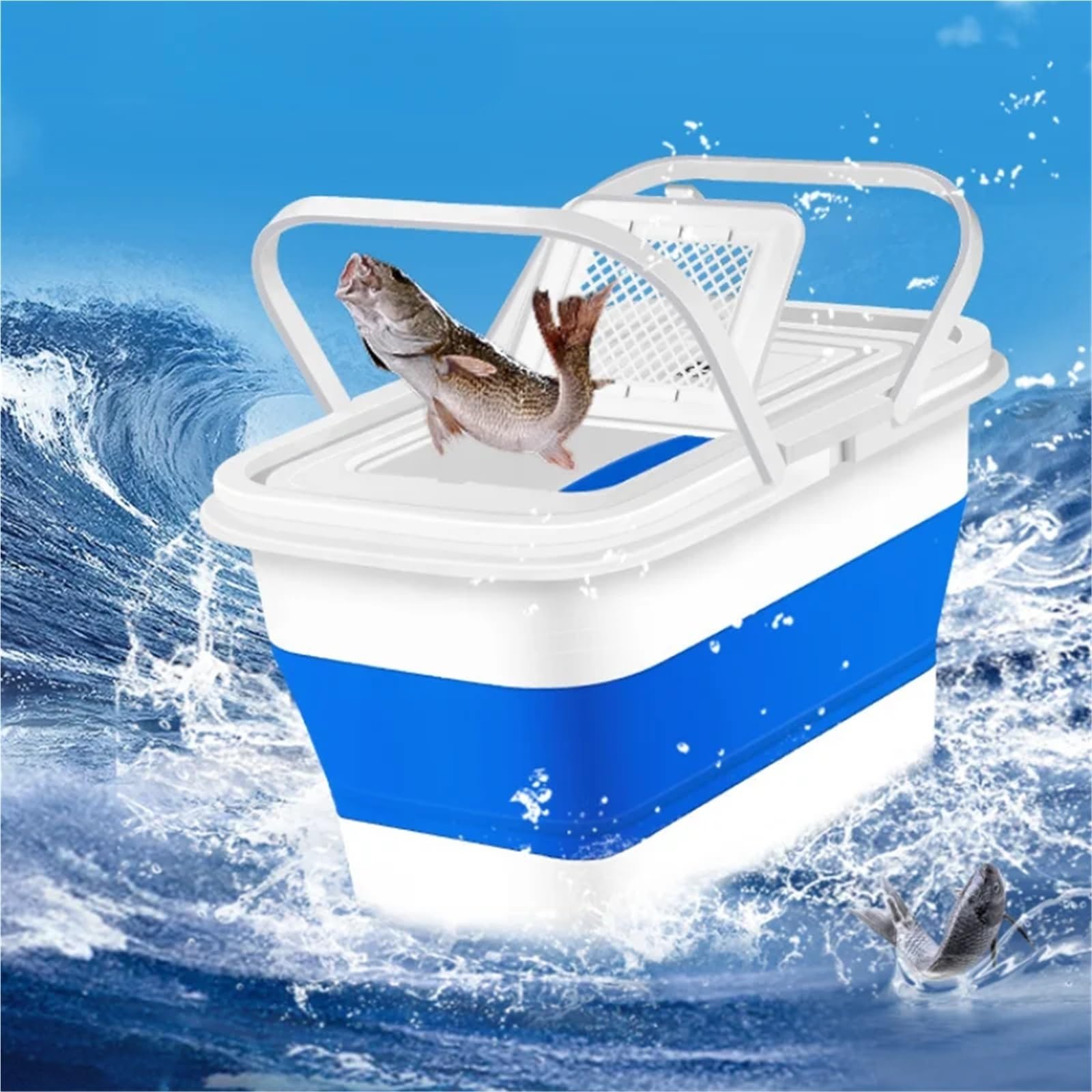 Seau Pliant de pêche en Plein air 13l, Seau vadrouille Domestique, Stockage Lavage Voiture, adapté aux Voyages 1 pièce pour Les Voyages La Randonnée(Grey)