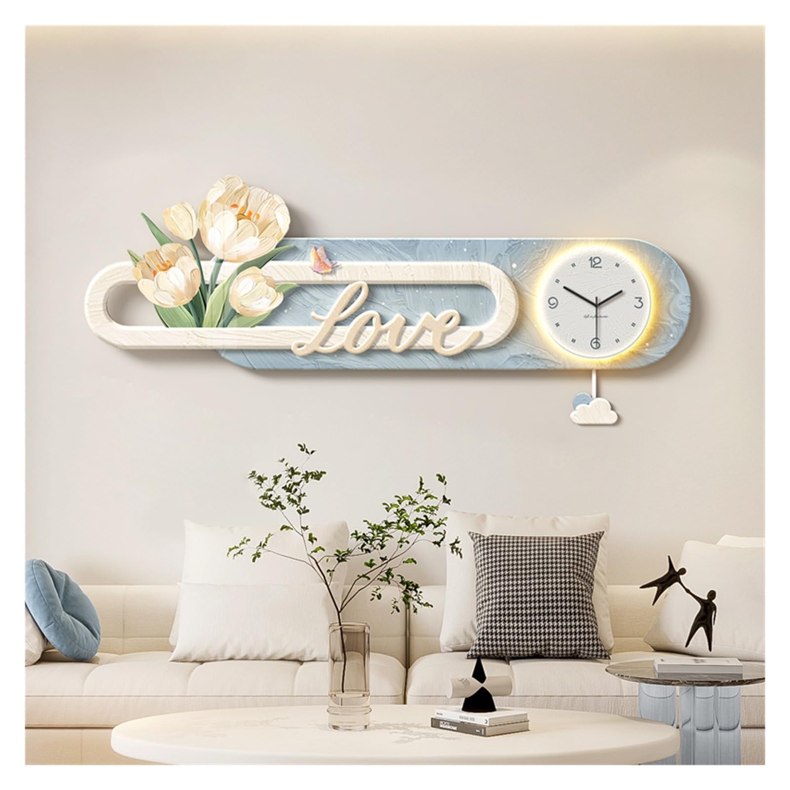 Horloges murales décoratives pour salon et cafés chaleureux