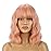 BERON 14 Inches Light Orange Wig Short Curly Wig Women Synthetic Orange Wigs with Bangs Hairnet Included