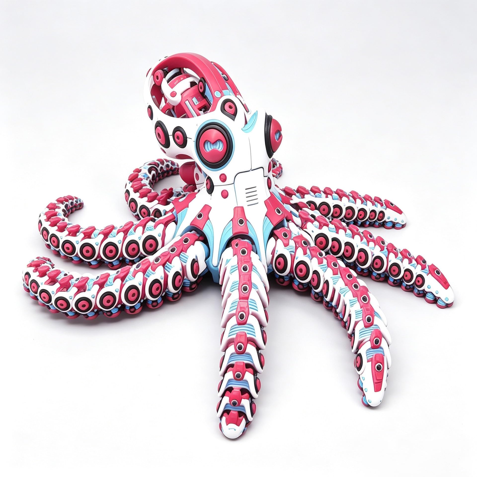 CASOME Mechanical Octopus Model, Articulated 3D Printed Desk Figure