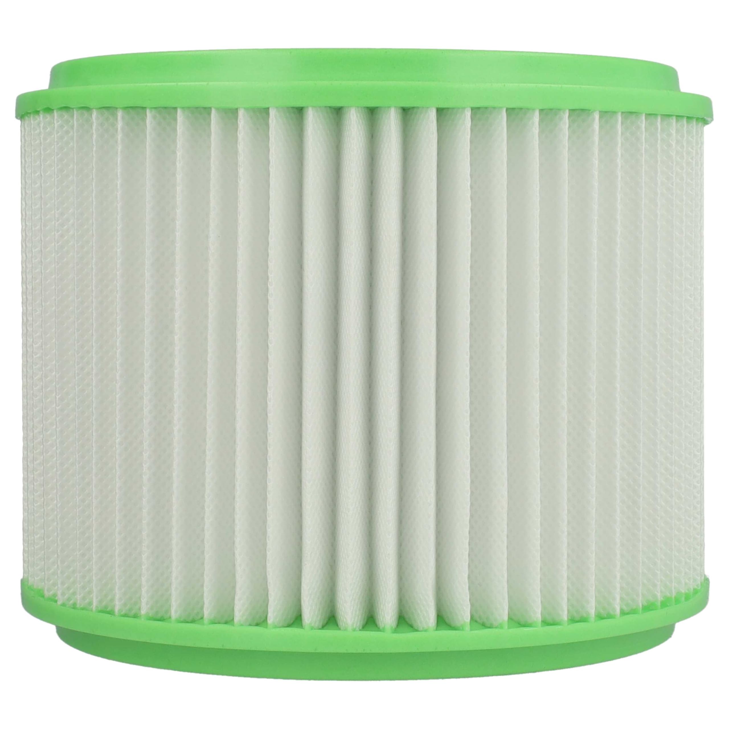 vhbw 3x filtro a pieghe piatte compatibile con Gisowatt ASS 20-35, ASS 20 35 Brico Phenix, ASS 35, ASS 20 aspirapolvere - bianco/verde