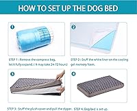 Vista 6 de Cama ortopédica de espuma viscoelástica para perros, camas refrescantes para perros extragrandes, cama impermeable para mascotas con funda extraíble