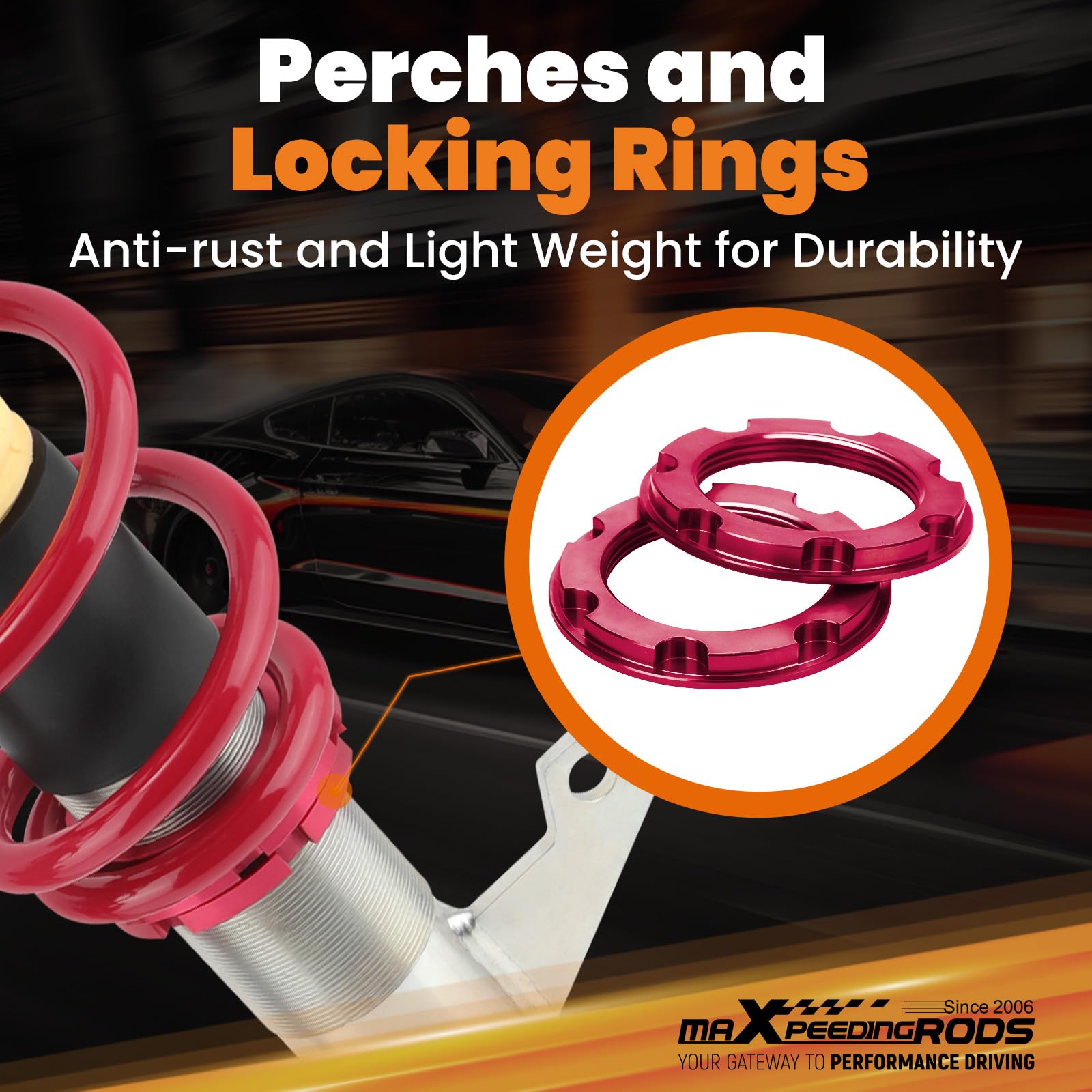 maXpeedingrods Suspensión roscada para VW Golf MK5 A5 tipo 1K 2003-2008, Jetta MK5 A5 1K5 2006-2011