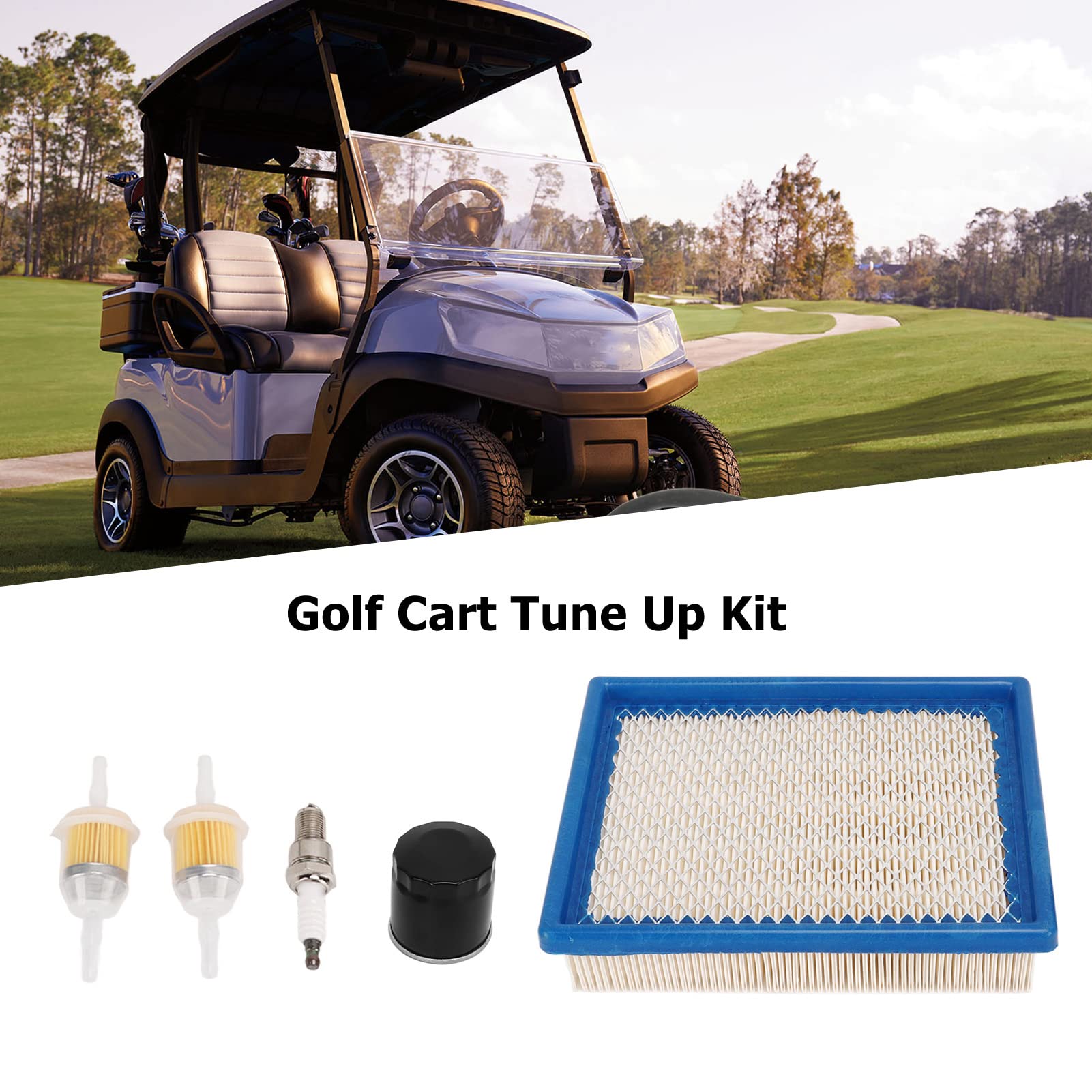 KIMISS Club Car DS Tune Up Kit, Golf Cart Tune Up Kit Combustible Aceite Filtro de Aire Bujía 41016467 102003201 para Club Car DS 1992 Up