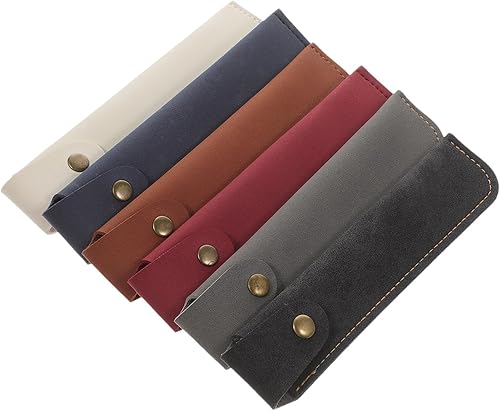 Operitacx Funda de piel sintética para bolígrafo, estilo vintage, hecha a mano, para pluma estilográfica, portátil, funda para pluma estilográfica,