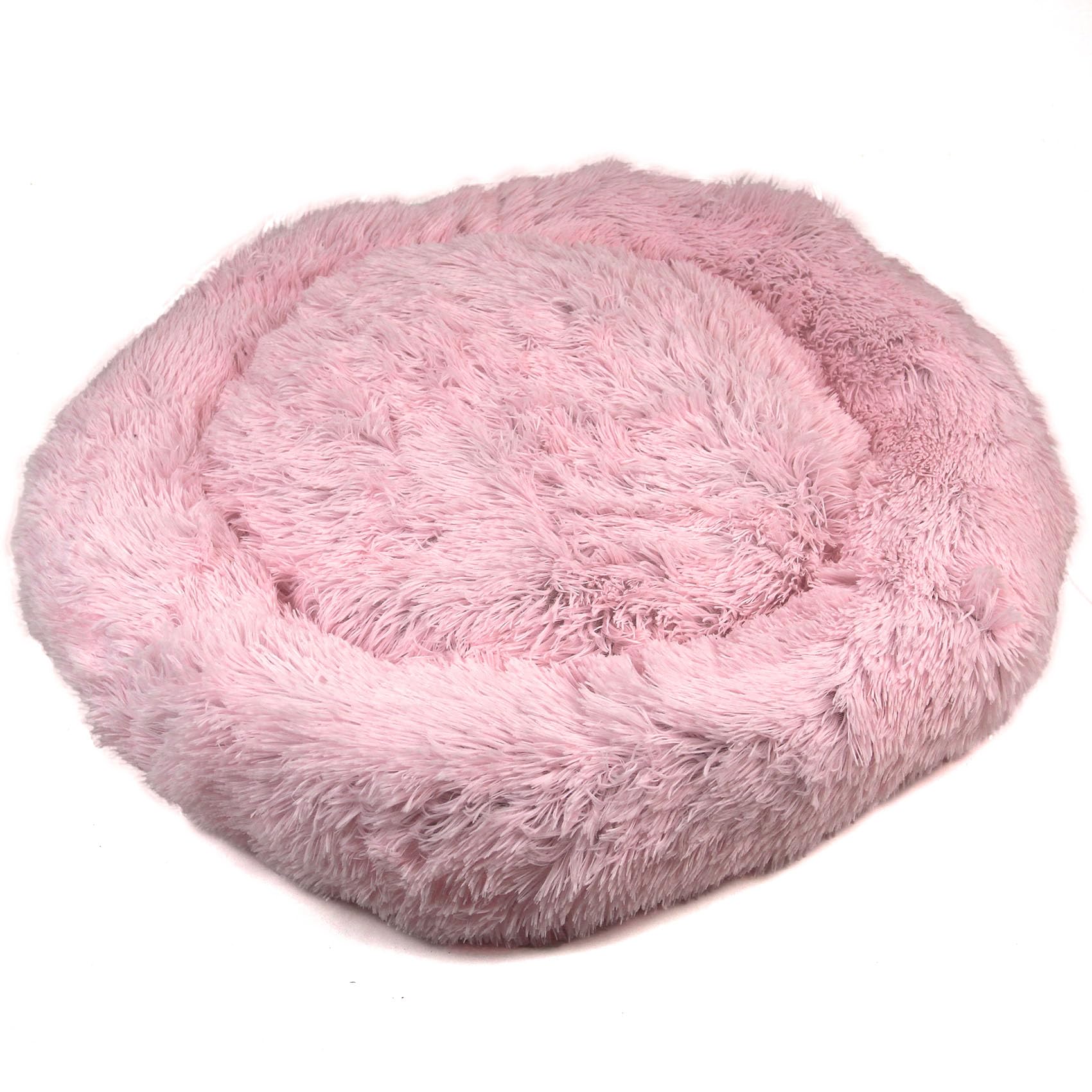 Actiaspet Fluffy Donut Pet Bed Washable Dog & Cat Bed Multiple Sizes (Pink, Extra Large)