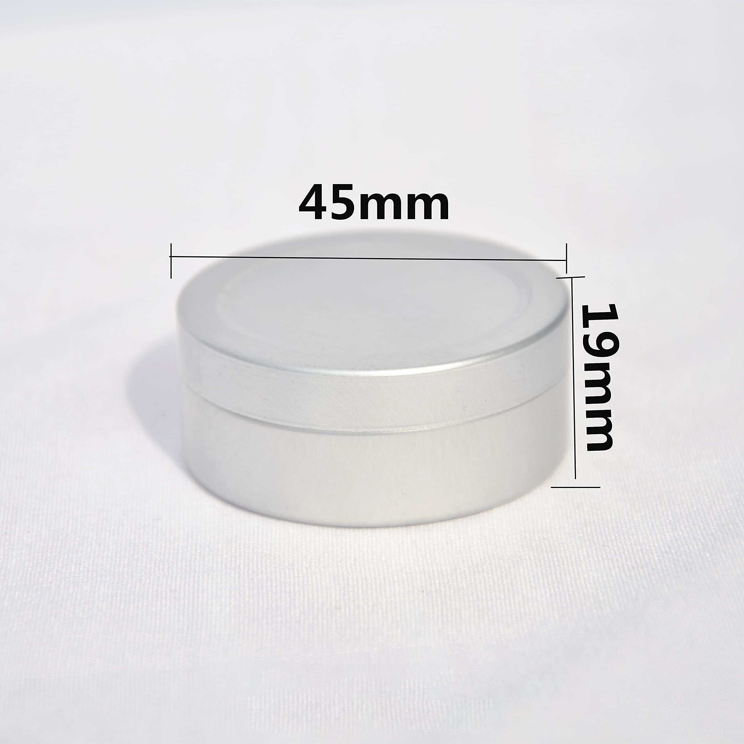 100 Stück 20ml Silber Leere Aluminiumdose Aluminium Runde Dosen Aludose mit Stülpdeckel Blechdosen Cremedosen für DIY Salben Kerze Kosmetik Rasierseife