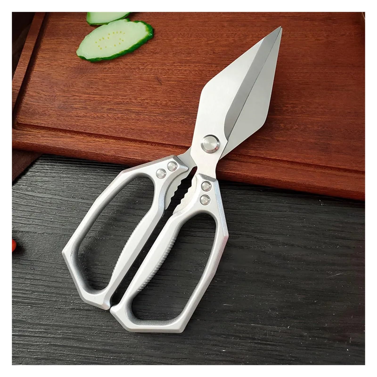 Multifunktionsschere Edelstahl Lebensmittelschere kompatibel for Huhn Gemüse Grill Fleisch Fisch Küchenzubehör