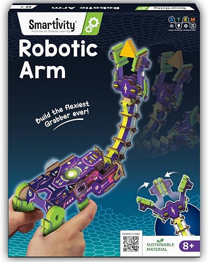 Smartivity Robotic Arm for Kids 8-14 Years | Handheld Grabber with Flexible Neck | Birthday Gift for Boys & Girls I Educat...